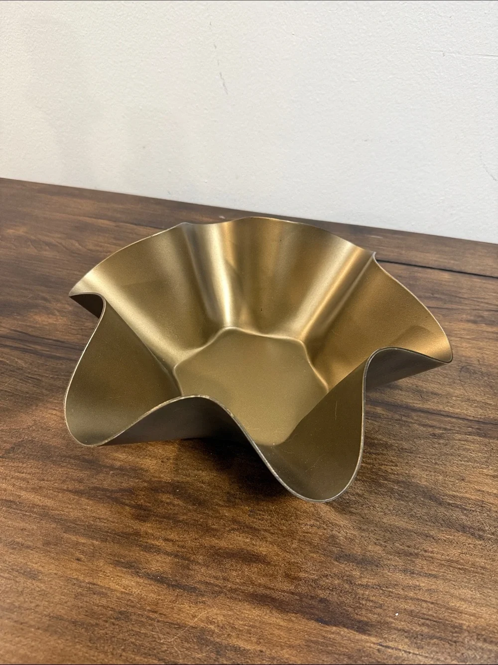 Threshold Gold Wavy Metal Serving Bowl